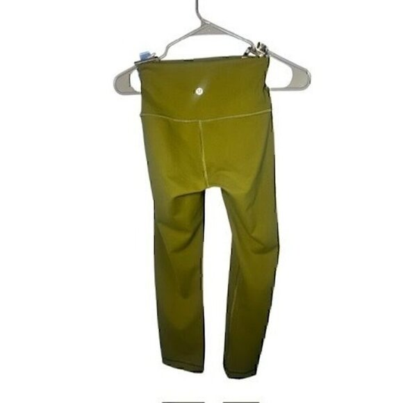 Lululemon Wunder Under High Rise 17”  Green Leggings Size 4 - Picture 2 of 4